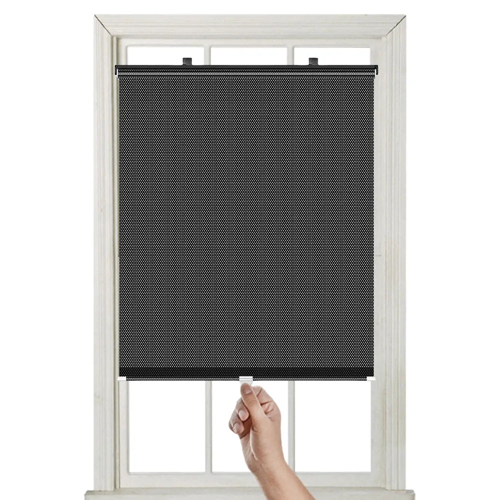 Universal Roller Blinds Easy To Install Blackout Curtain Window Sun-shading Curtains for Bedroom Home Office Bathroom