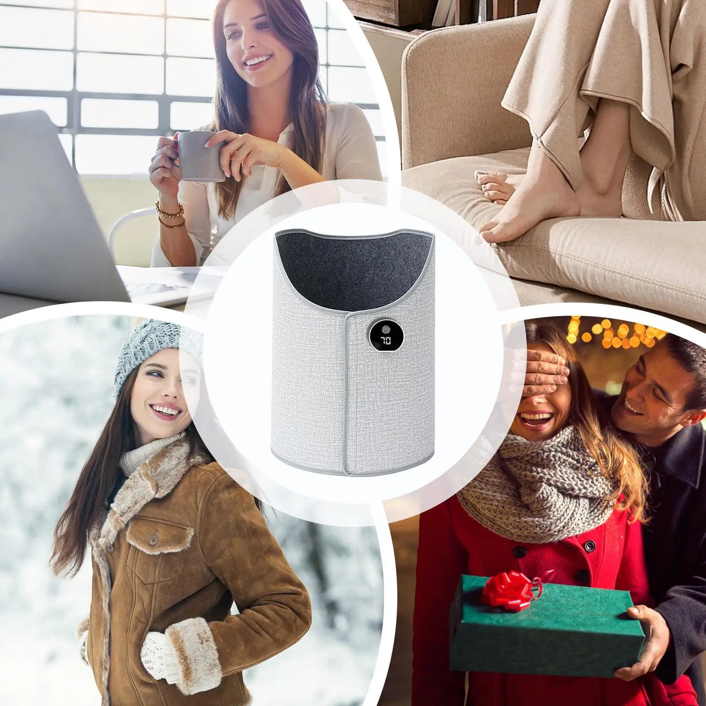 Leg Heater Under Desk 5 Levels Adjustable Ergonomic Quiet Wrap Under The Desk Leg Warmer for Indoor Office Room Home Bedroom